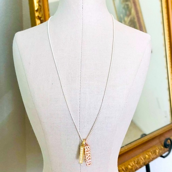 Vintage Arrow Bracelet & Blessed Rhinestone Necklace - Picture 3 of 13